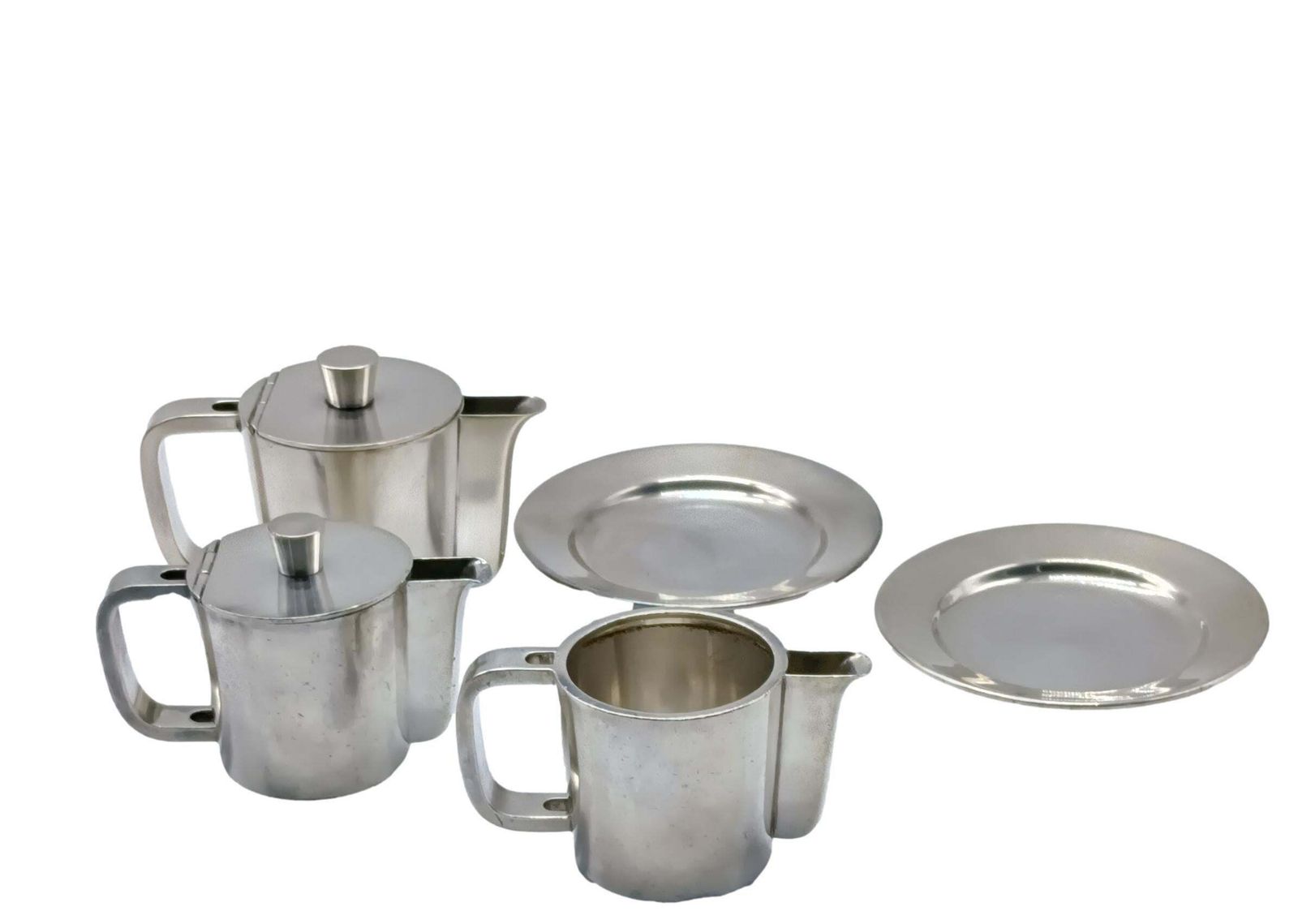 Gio' Ponti For Krupp Set Of 2 Coffee Makers, 2 Saucers, And A Milk Jug,  1950s photo furniture