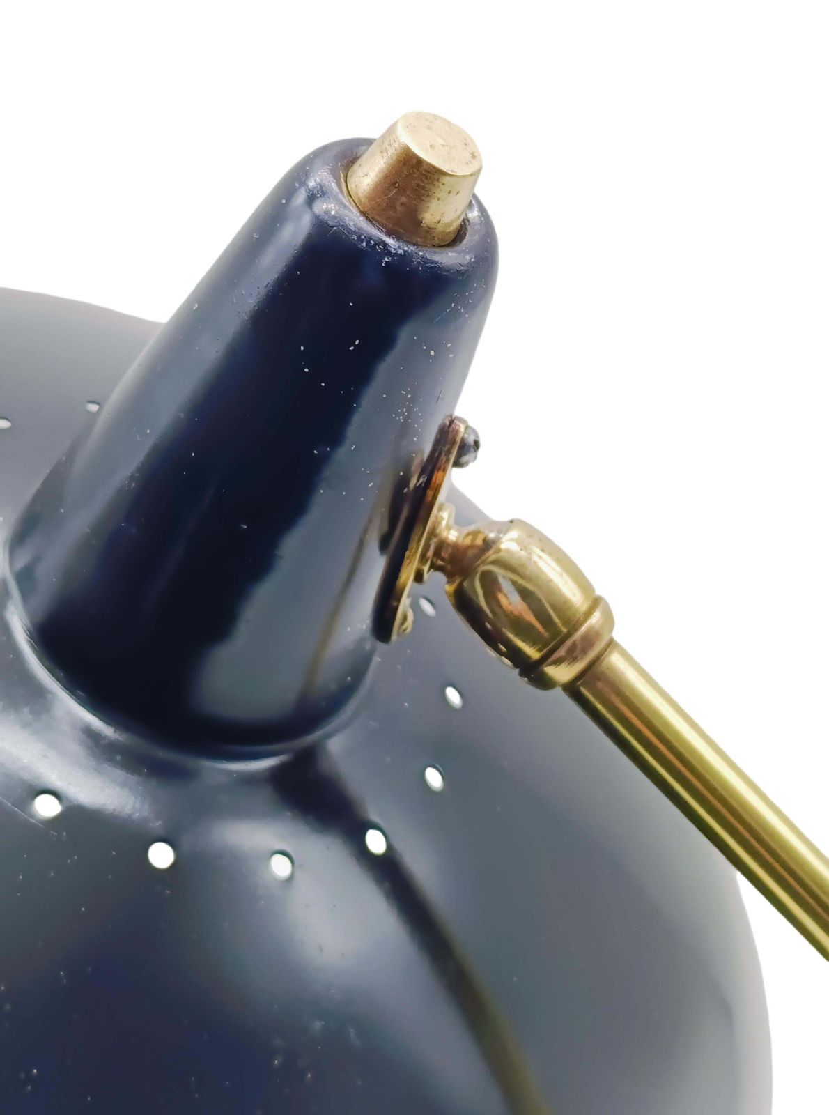 Gilardi And Barzaghi Brass And Black Metal Table Lamp, Italy 1950s photo Lighting