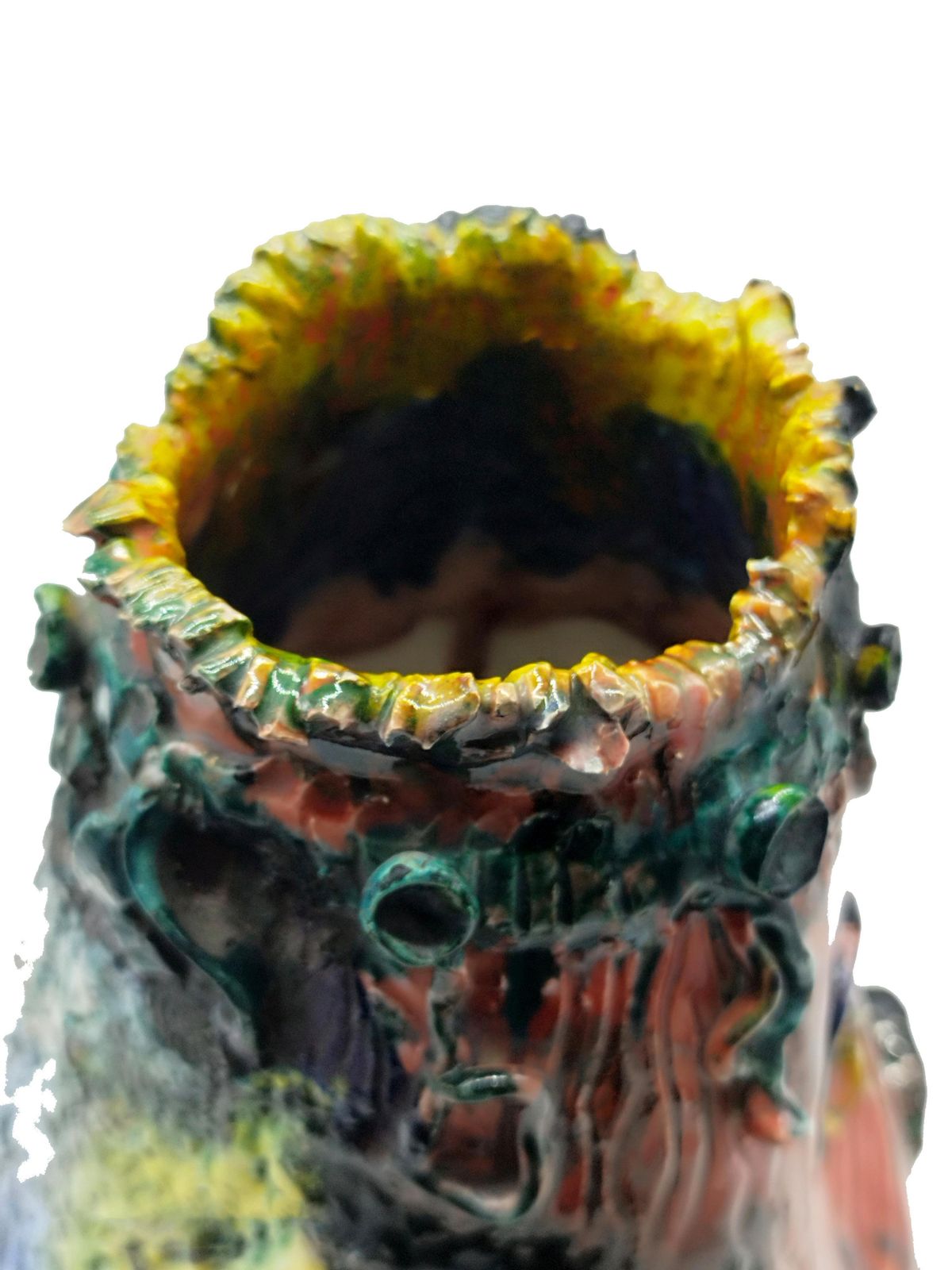 Giuseppe Martinucci Per Fama Ascoli Vaso In Ceramica Multicolor, Italia 1970s photo 429.0