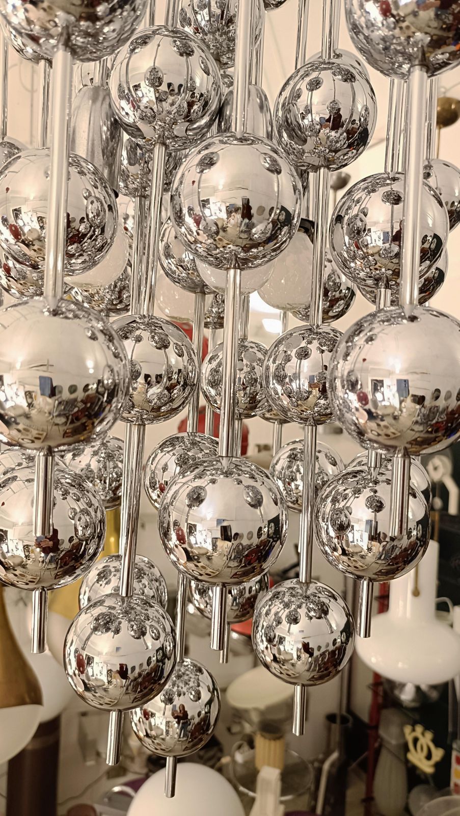Verner Panton For J.Luber Chandelier "Ball," Denmark 1970s photo Lighting