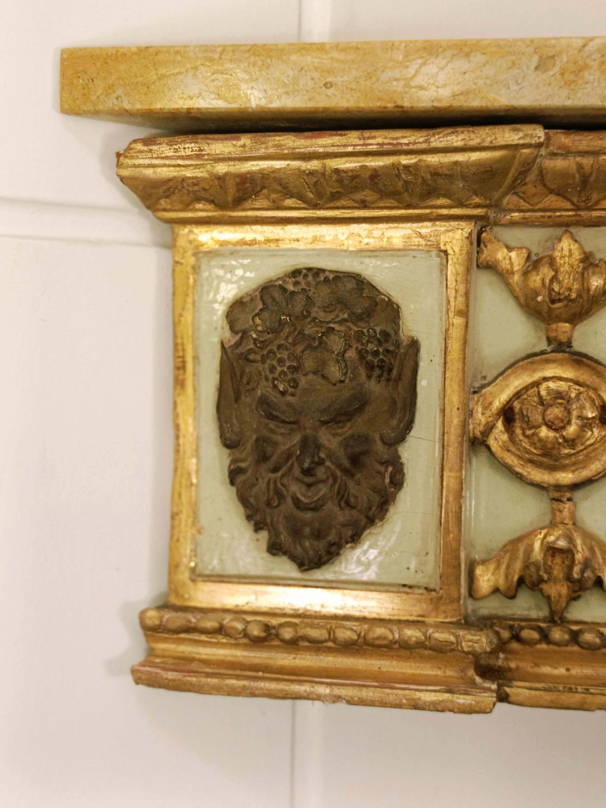 photo buy Pair Of Neoclassical Louis XVI Consoles In Wood And Marble, Italy 18th Century