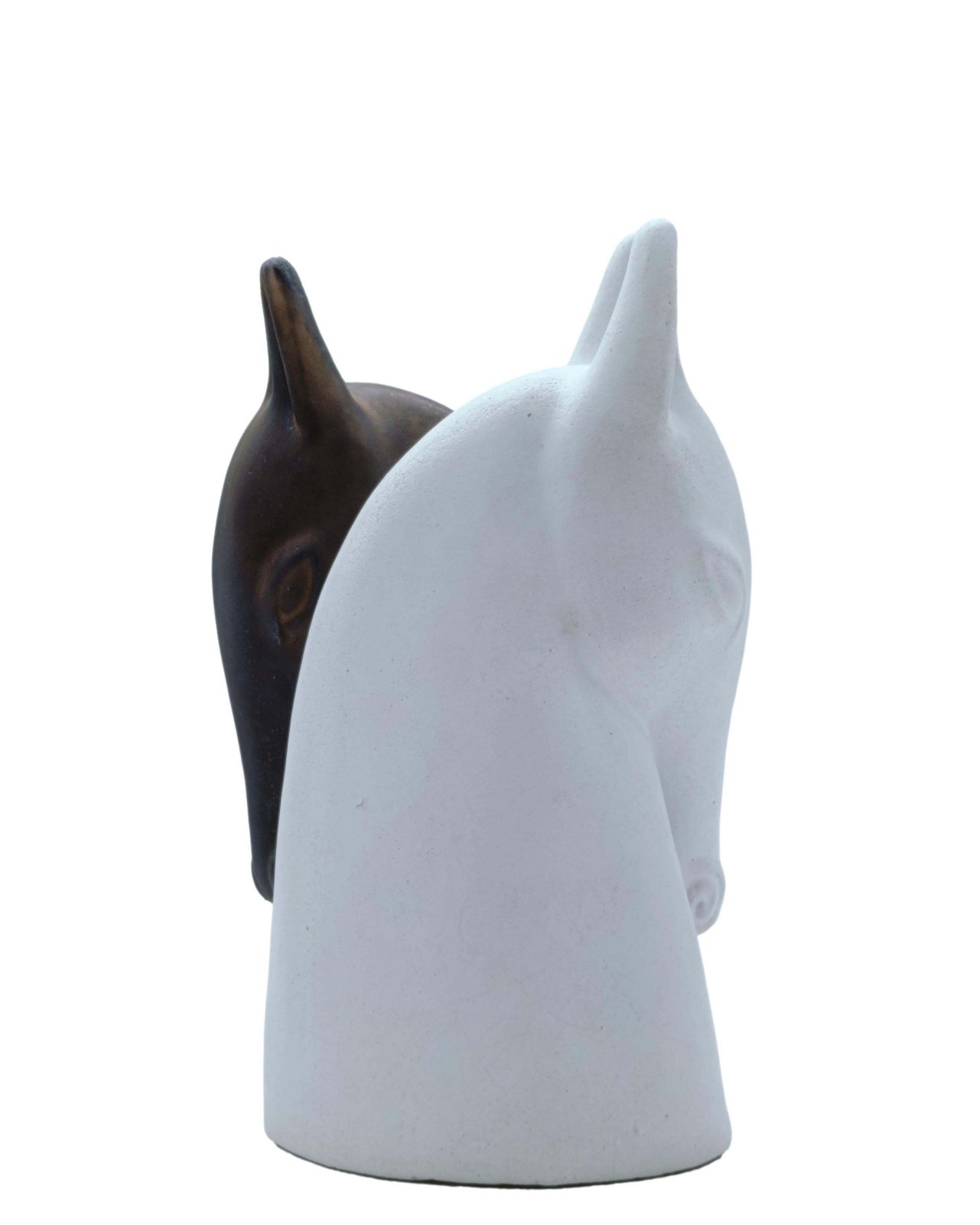 Anette Edmark Pair Of Ceramic Horse Head Sculptures, Denmark 1990s photo Art