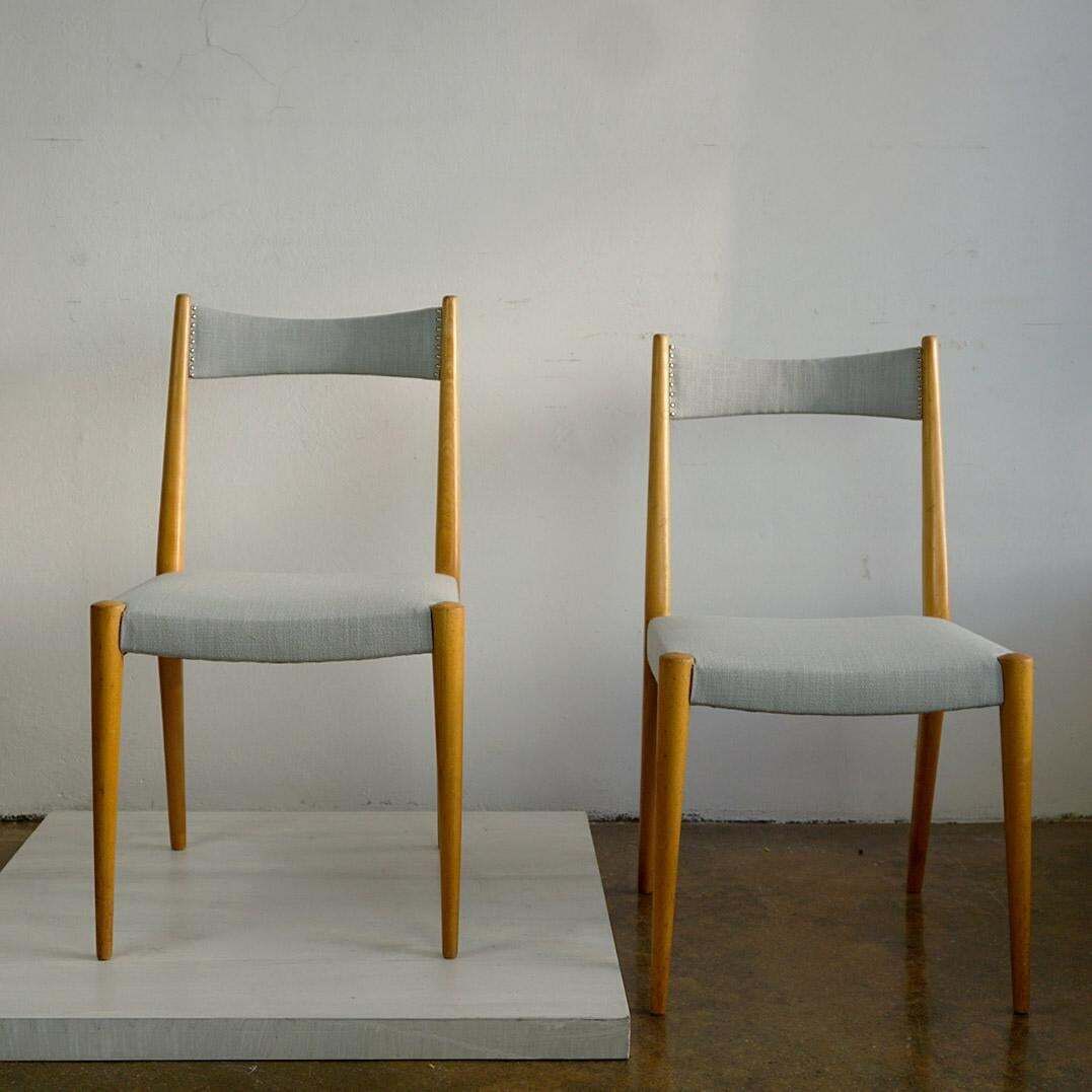 Pair Of Austrian Midcentury Beech Dining Chairs By Anna Lülja Praun photo furniture