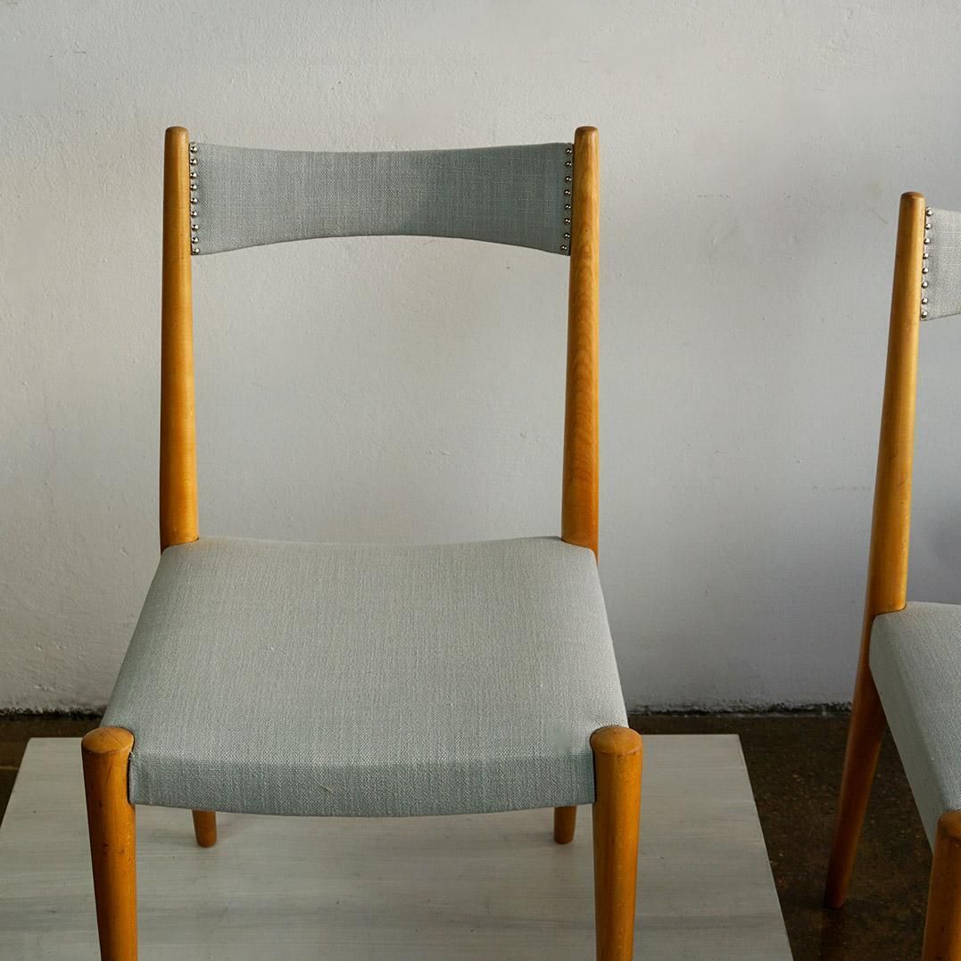 Pair Of Austrian Midcentury Beech Dining Chairs By Anna Lülja Praun photo Furniture