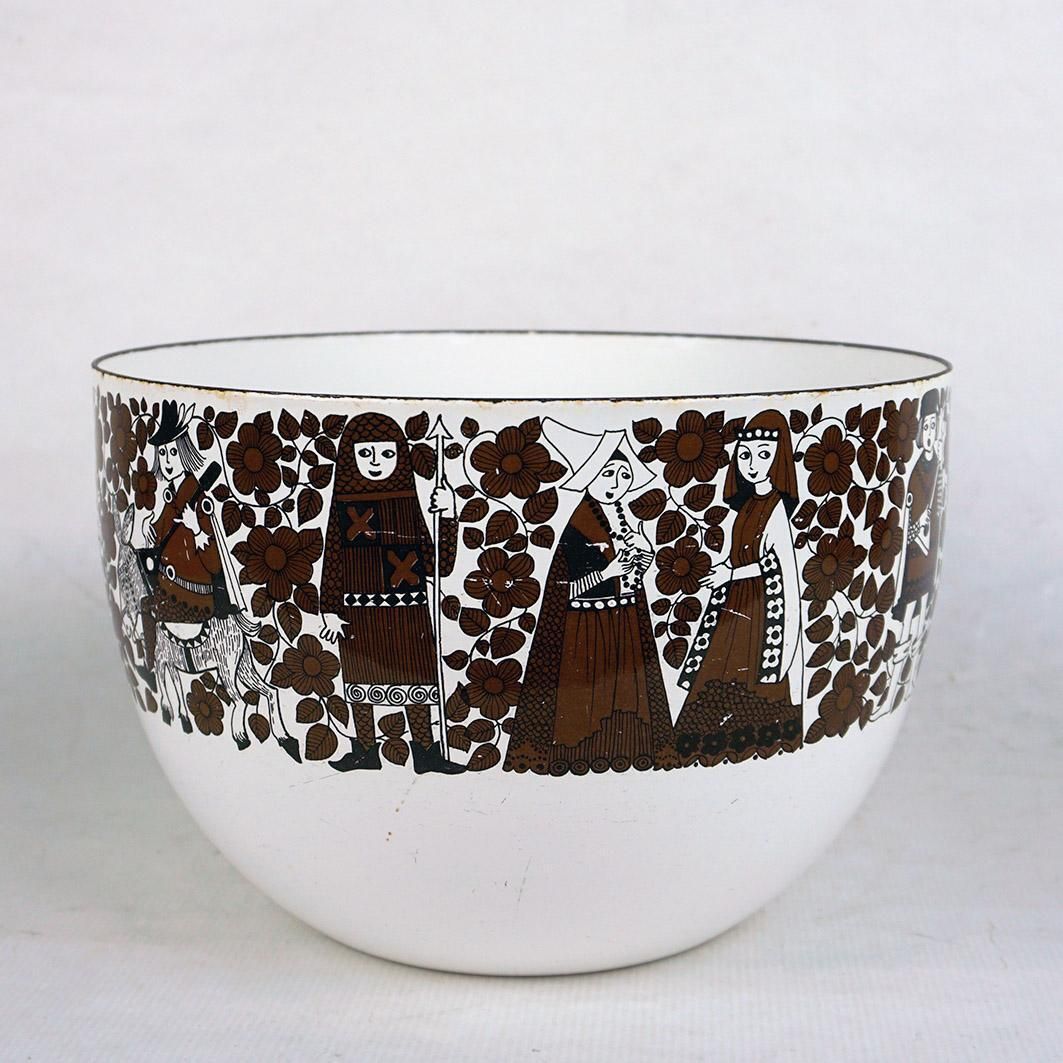 Scandinavian White Enamel Bowl By Kaj Franck For Finel Arabia Finland photo Home Decor