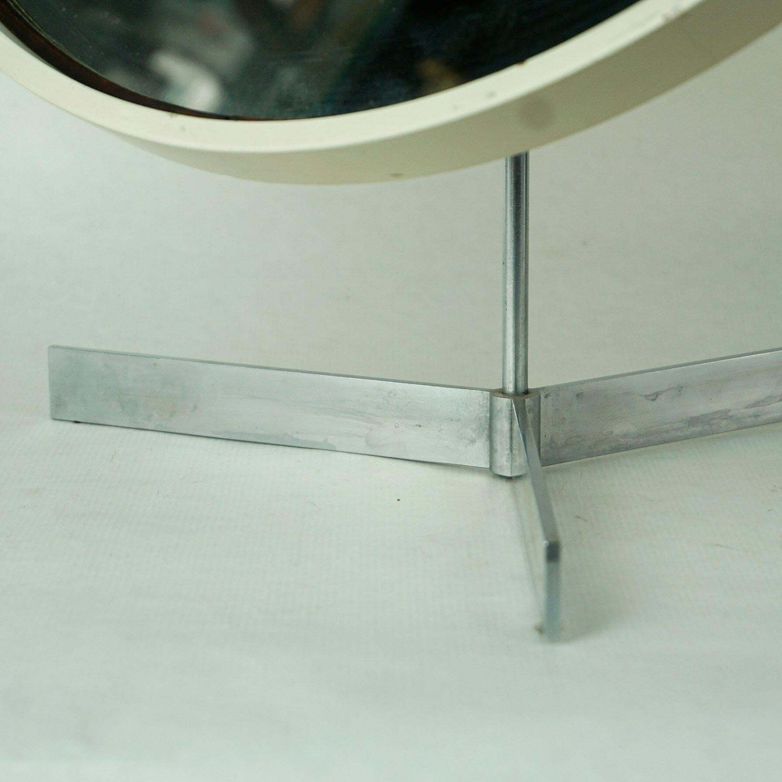 White Scandinavian Modern Table Mirror By U. And O. Kristiansson For Luxus photo vintage