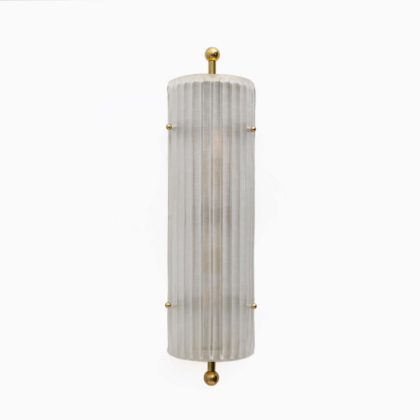 Pair Of Art Dèco Style Italian Murano Glass And Brass Sconces photo 2144.0