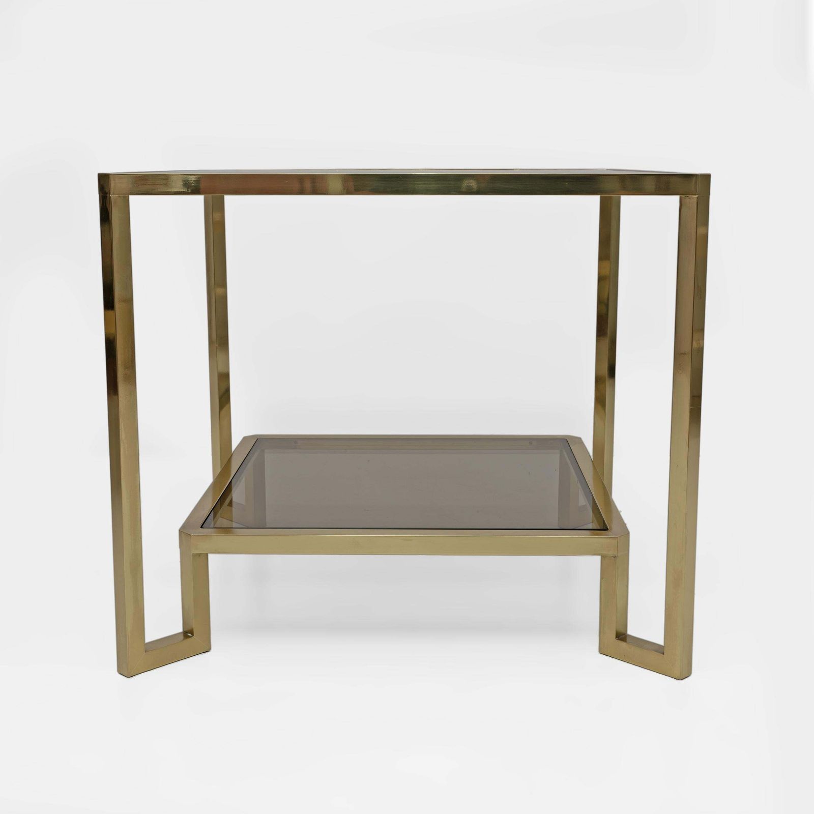 Guy Lefevre Square Brass Coffee Table For Maison Jansen, France 1970s photo Furniture