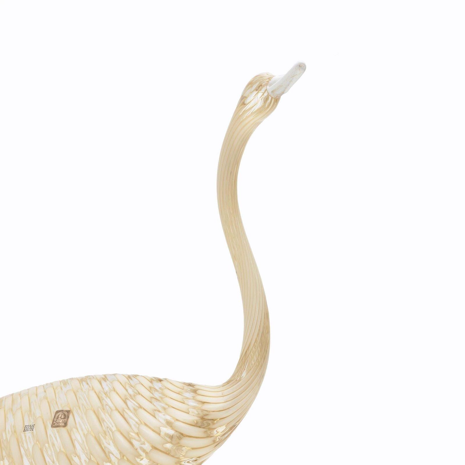 Licio Zanetti Mid Century Modern Murano Blown Glass Swan photo Art