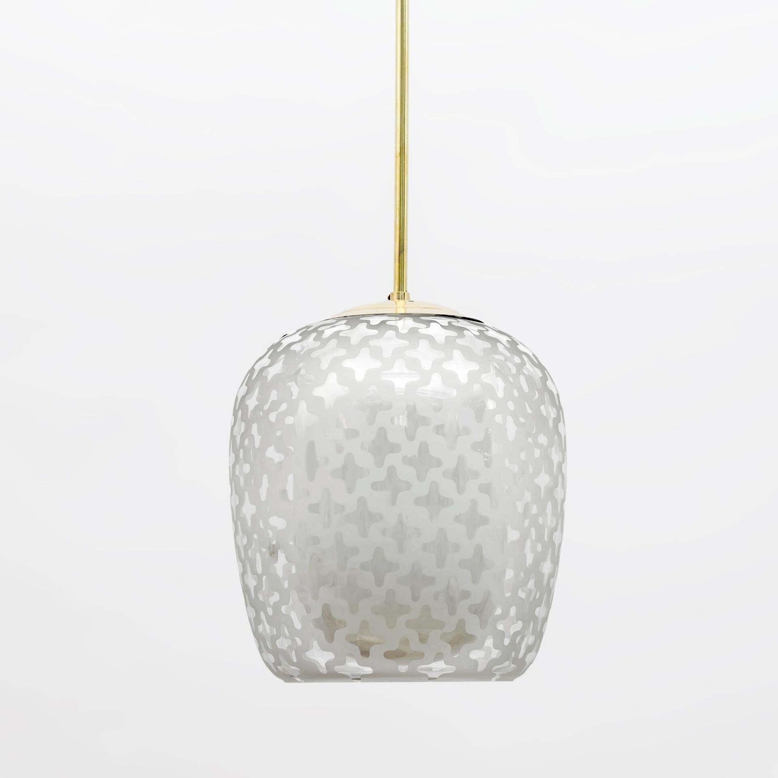 Mid Century Cora Pendant Lamp By Wilhelm Wagenfeld For Peill & Putzler, 1950s photo for sale