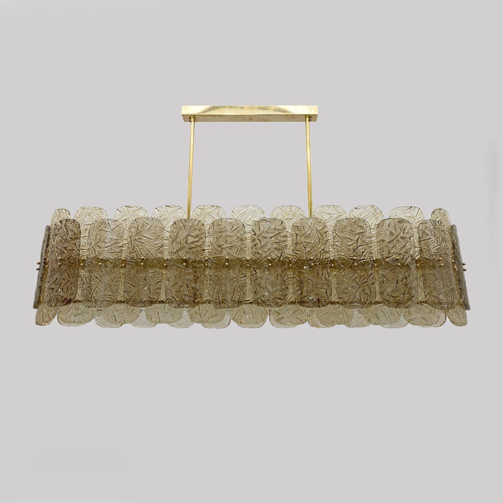 Mid Century Modern Stiyle Italian Brass And Murano Glass Chandelier photo furniture