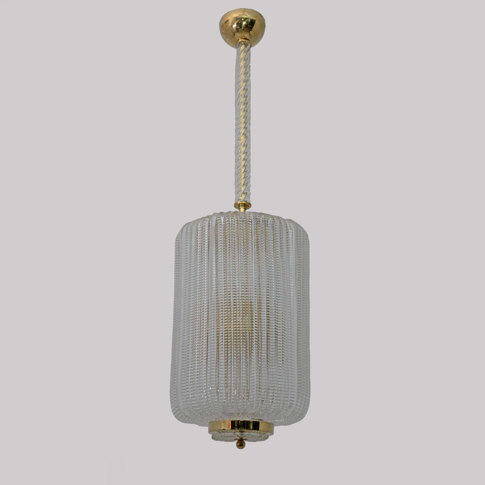Attributed To Tomaso Buzzi Art Dèco Style Brass Murano Glass Lantern Chandelier photo furniture