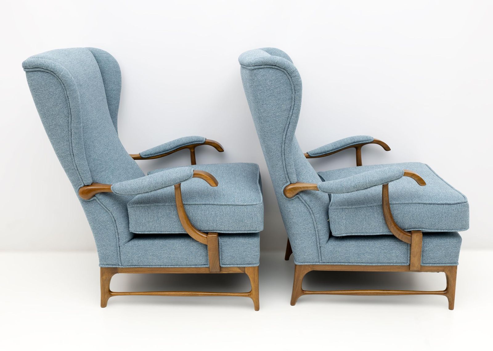 Pair Of Paolo Buffa Mid Century Modern Italian Bouclè Armchairs By Framar, 1950s photo Furniture