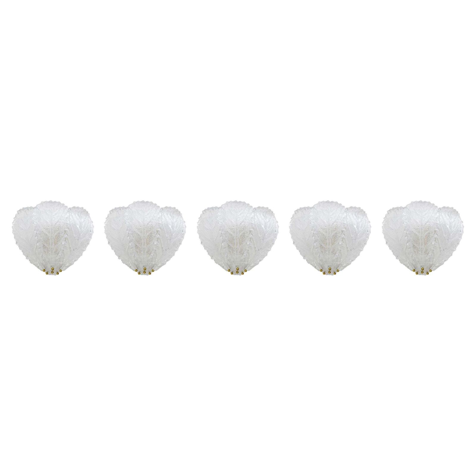 Set Of Three Mid Century Modern Italian Murano Glass Sconces By Sylcom, 60s photo for sale