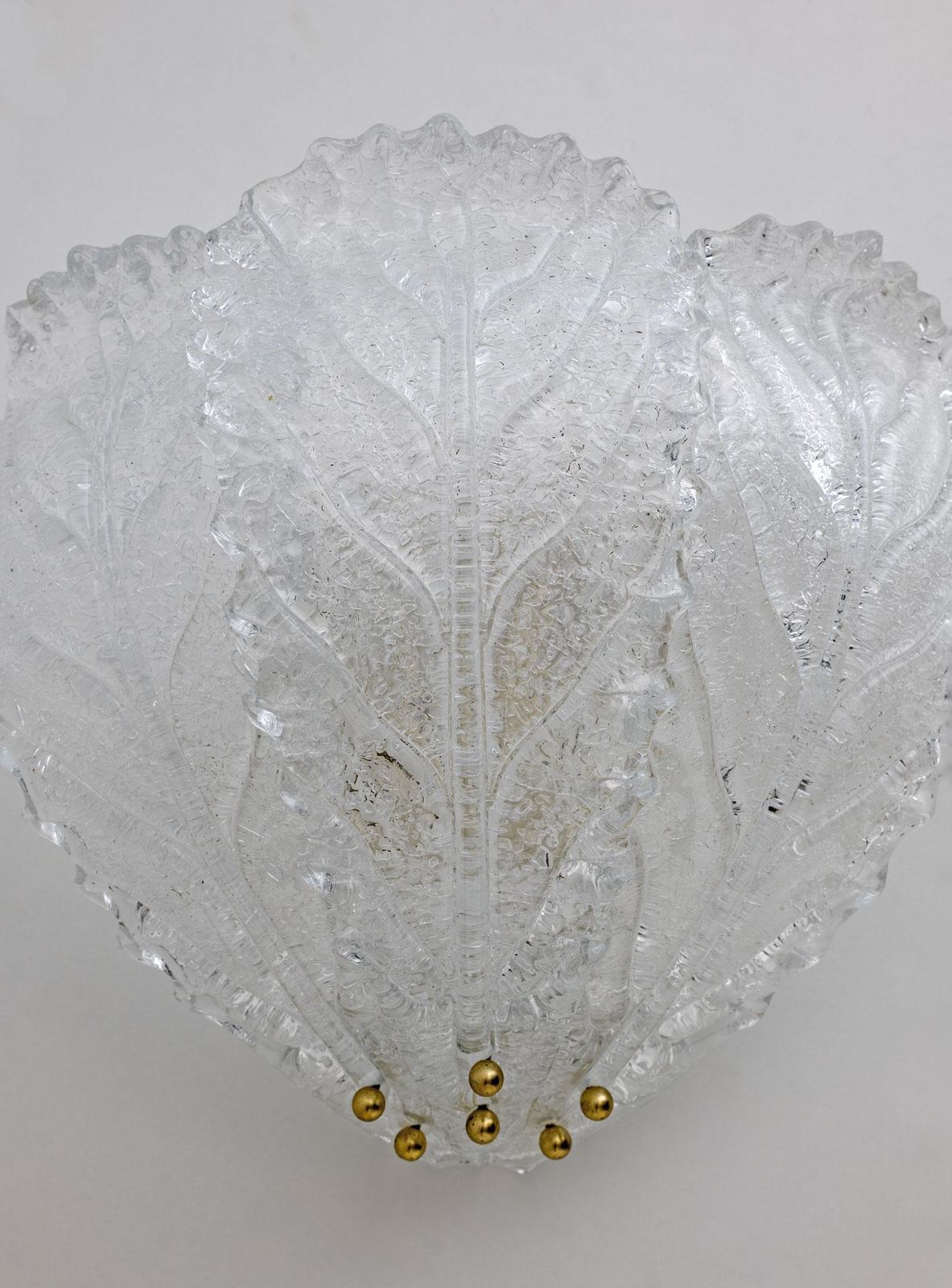 Set Of Three Mid Century Modern Italian Murano Glass Sconces By Sylcom, 60s photo 643.0