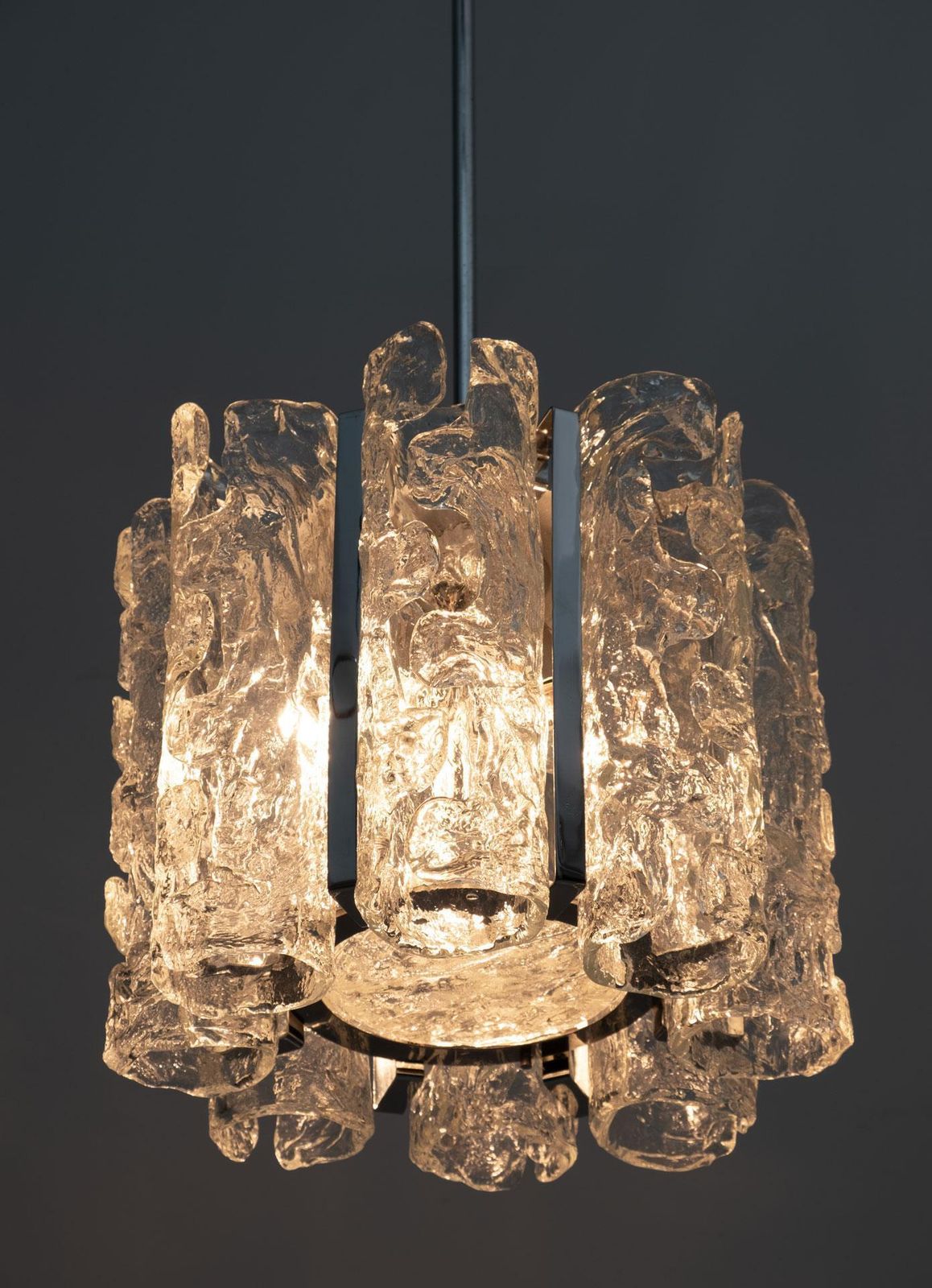 Carlo Nason Postmodern Italian Murano Glass Chandelier For Mazzega, 1970s photo Lighting