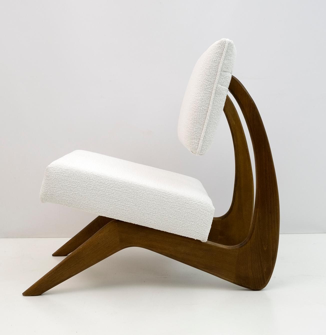 photo for sale Pair Of Adrian Pearsall Midcentury Walnut Lounge Chairs For Craft Associates