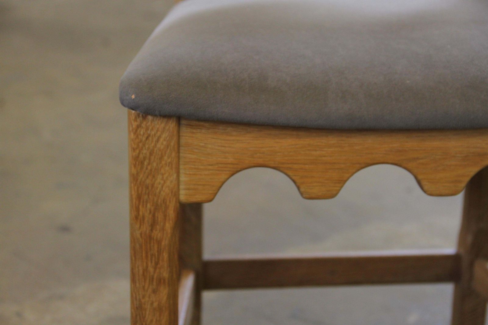 photo for sale Highback / Ladderback Oak Chairs Style Of Henning Kjærnulf, 1960s, Set Of 4