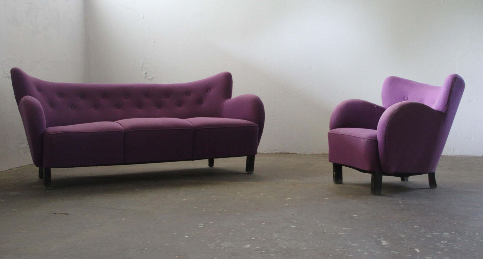 Danish 1930s Club Sofa, Style Of Fritz Hansen & Flemming Lassen photo vinterior