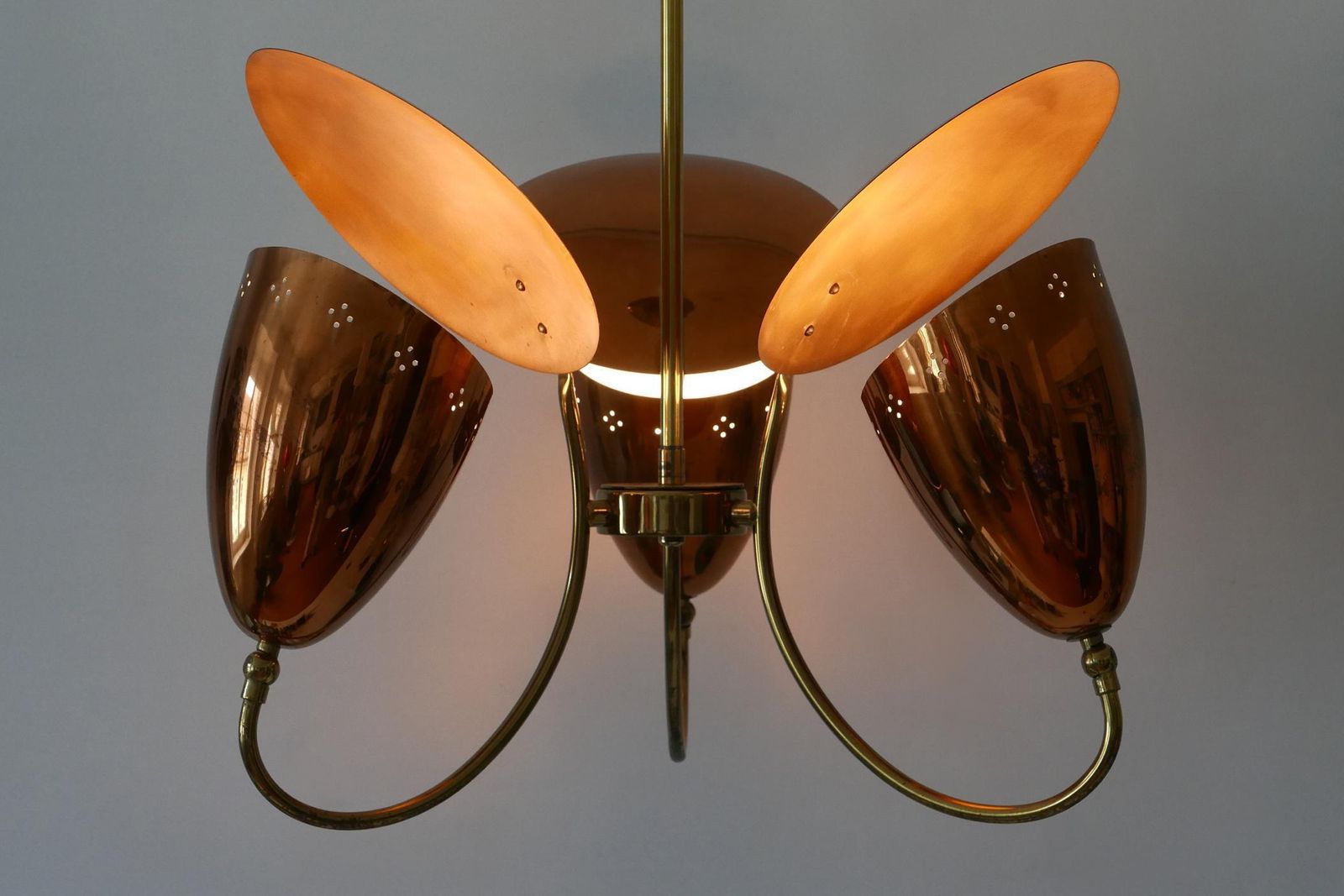 photo furniture Amazing Mid Century Modern Sputnik Pendant Lamp Or Chandelier Germany 1950s