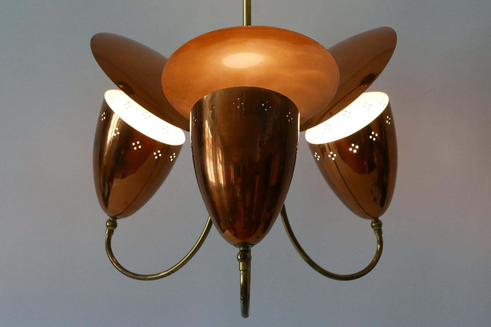 Lighting Amazing Mid Century Modern Sputnik Pendant Lamp Or Chandelier Germany 1950s photo
