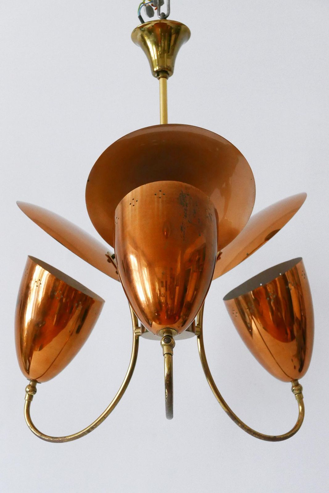 5833.0 Amazing Mid Century Modern Sputnik Pendant Lamp Or Chandelier Germany 1950s photo