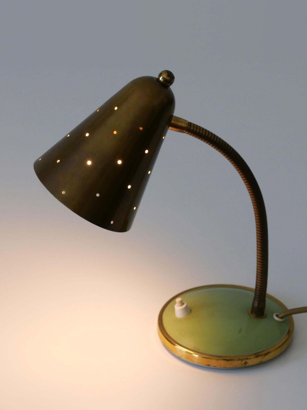 1072.0 Mid Century Desk Light Or Table Lamp By Vereinigte Werkstätten Germany 1950s photo