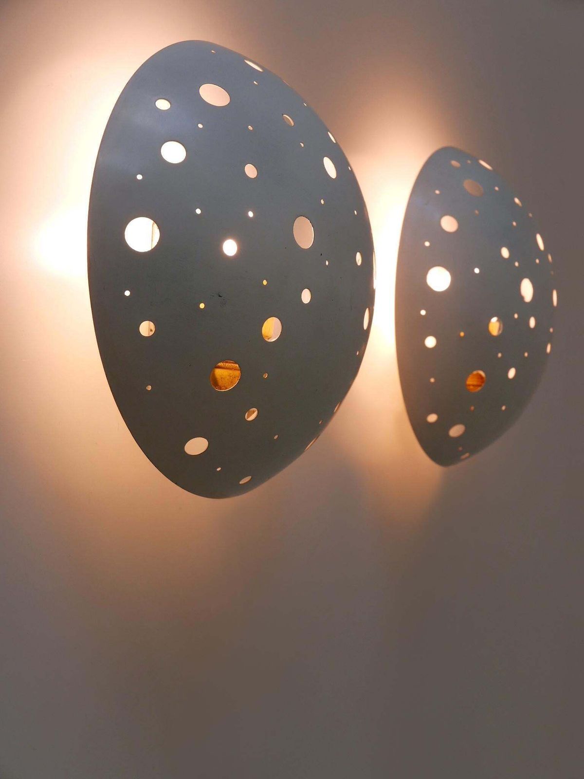 photo vintage Set Of Two Rare Mid Century Sconces By Ernest Igl For Hillebrand Germany 1950s
