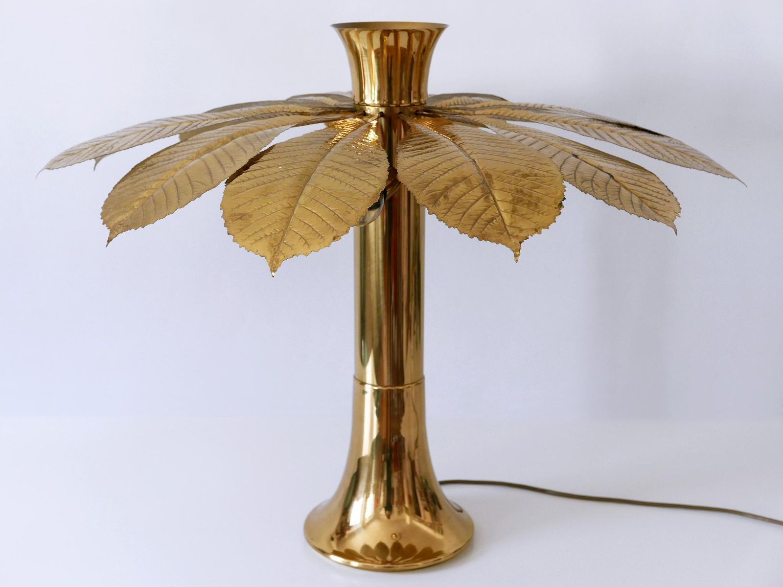 photo furniture Amazing Carlo Giorgi Brass Table Lamp “Ippocastano” For Bottega Gadda 1970s