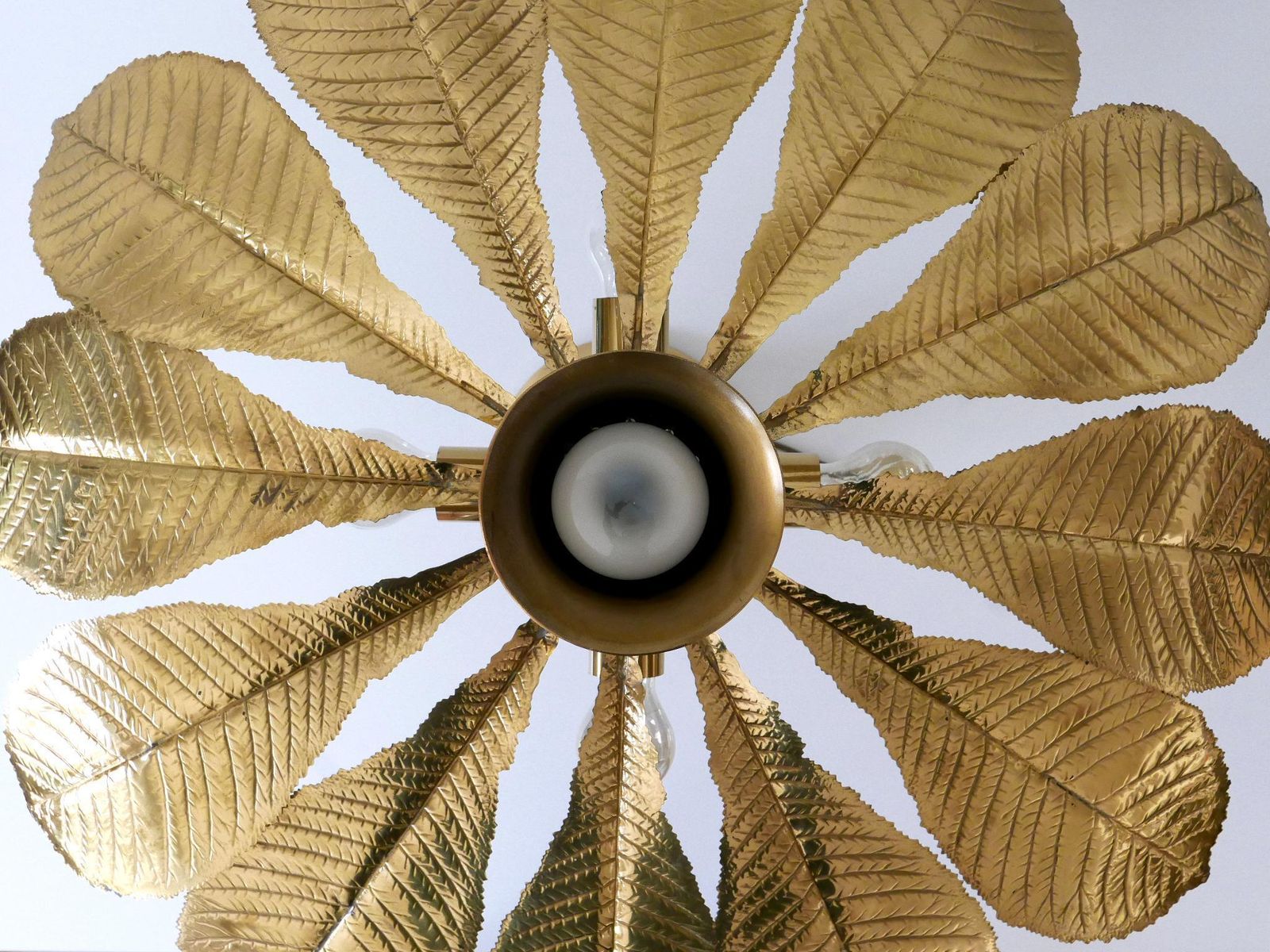 6433.0 Amazing Carlo Giorgi Brass Table Lamp “Ippocastano” For Bottega Gadda 1970s photo