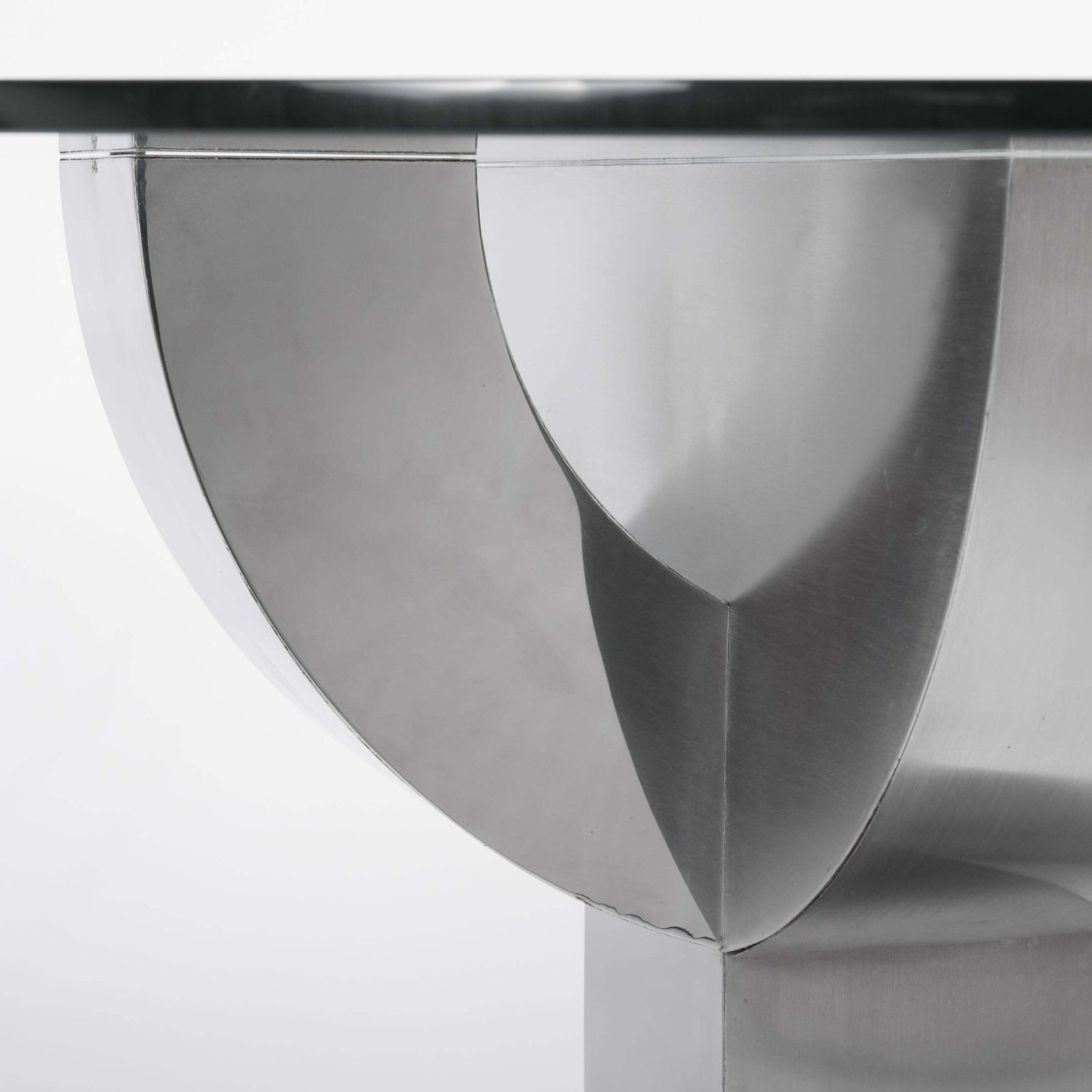 Mid Century Italian Cactus Shaped Dining Table Stainless Steel Veneer 1970s photo Furniture
