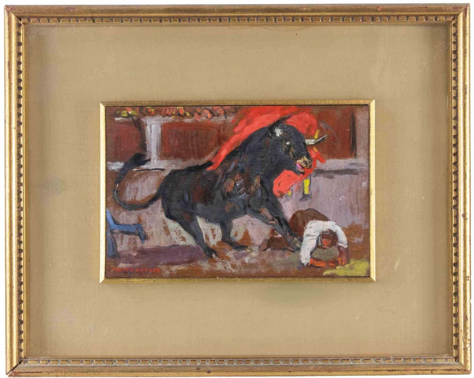 Marco Novatibullfight   Oil Paint By Marco Novati   19651965