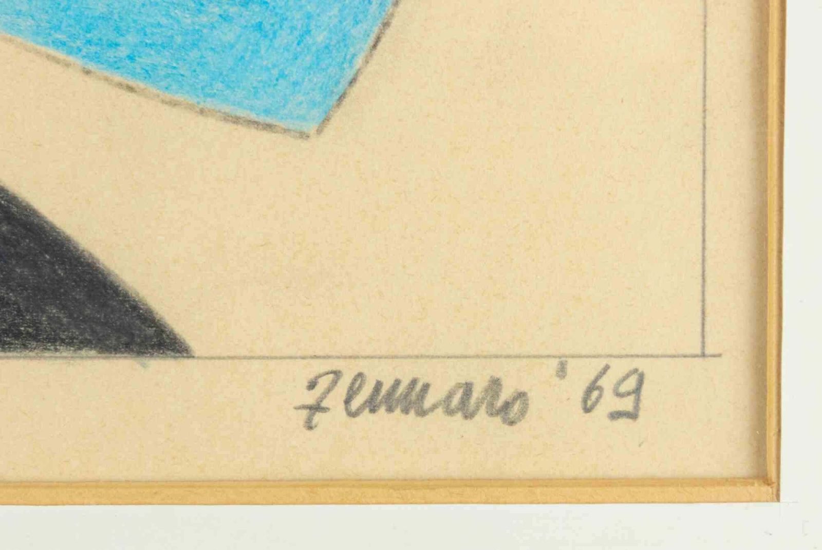 Giorgio Zennaroabstract Composition   Pastel By Giorgio Zennaro   19691969 photo for sale