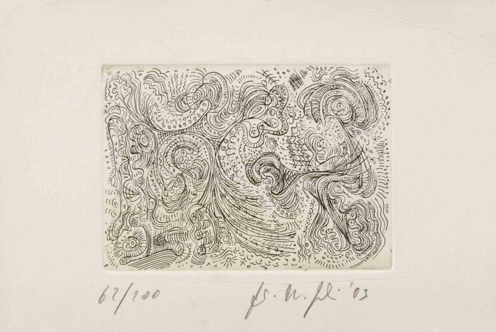 Fausto Maria Franchiabstract Composition   Etching By Fausto Maria Franchi   20032003