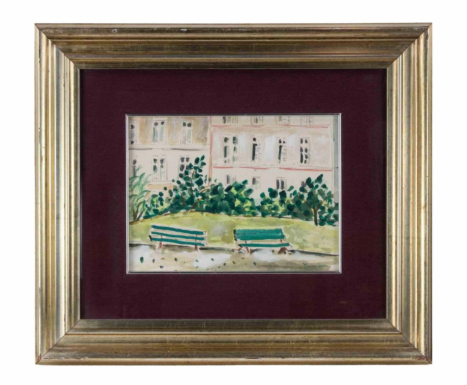 Orfeo Tamburihouses In Paris   Drawing By Orfeo Tamburi   1950s1950s photo furniture