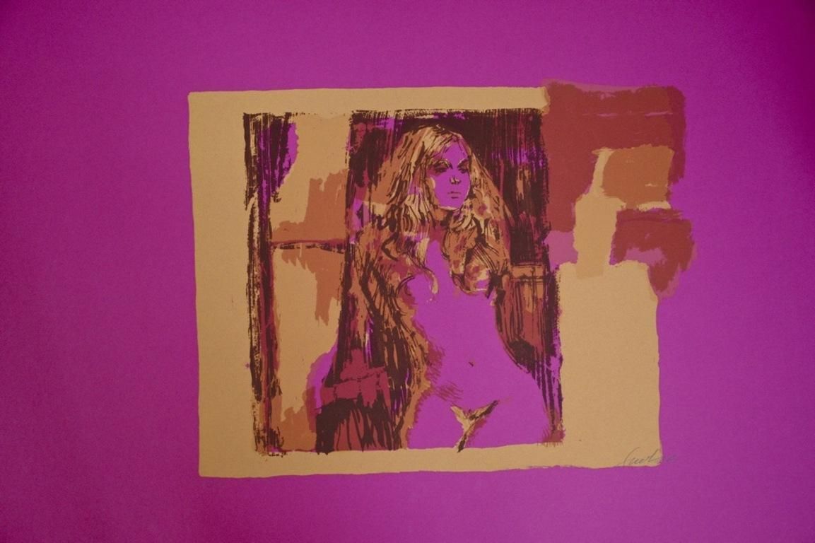 Nicola Simbarimodel On Fuchsia   Screen Print By Nicola Simbari   19761976