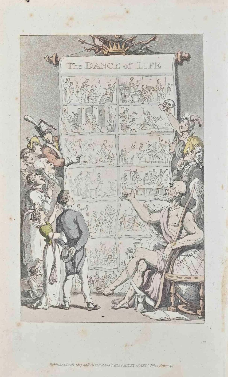 Thomas Rowlandsonthe Dance Of Life   Frontispiece R   Etching By Thomas Rowlandson   18171817