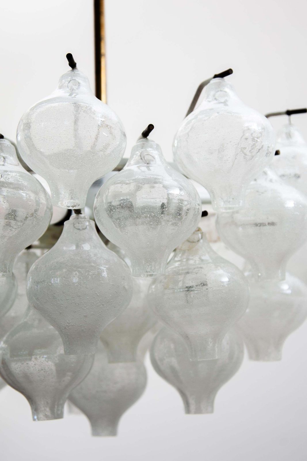 Kalmar Onion Shaped Glass Chandelier, 1950s photo for sale