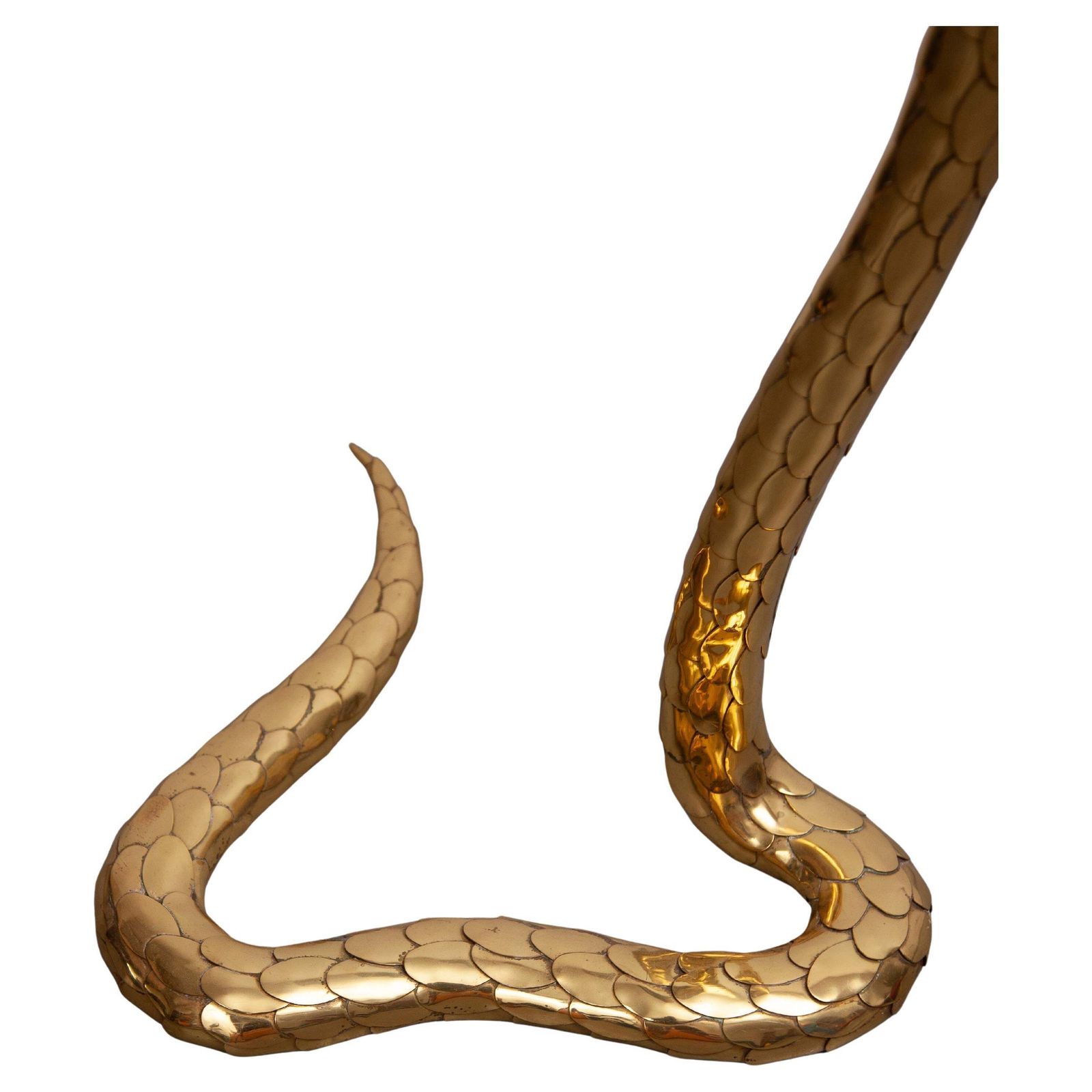 Large Floor Lamp, Cobra Sculpture Signed By Alain Chevret, 1985, France photo vinterior