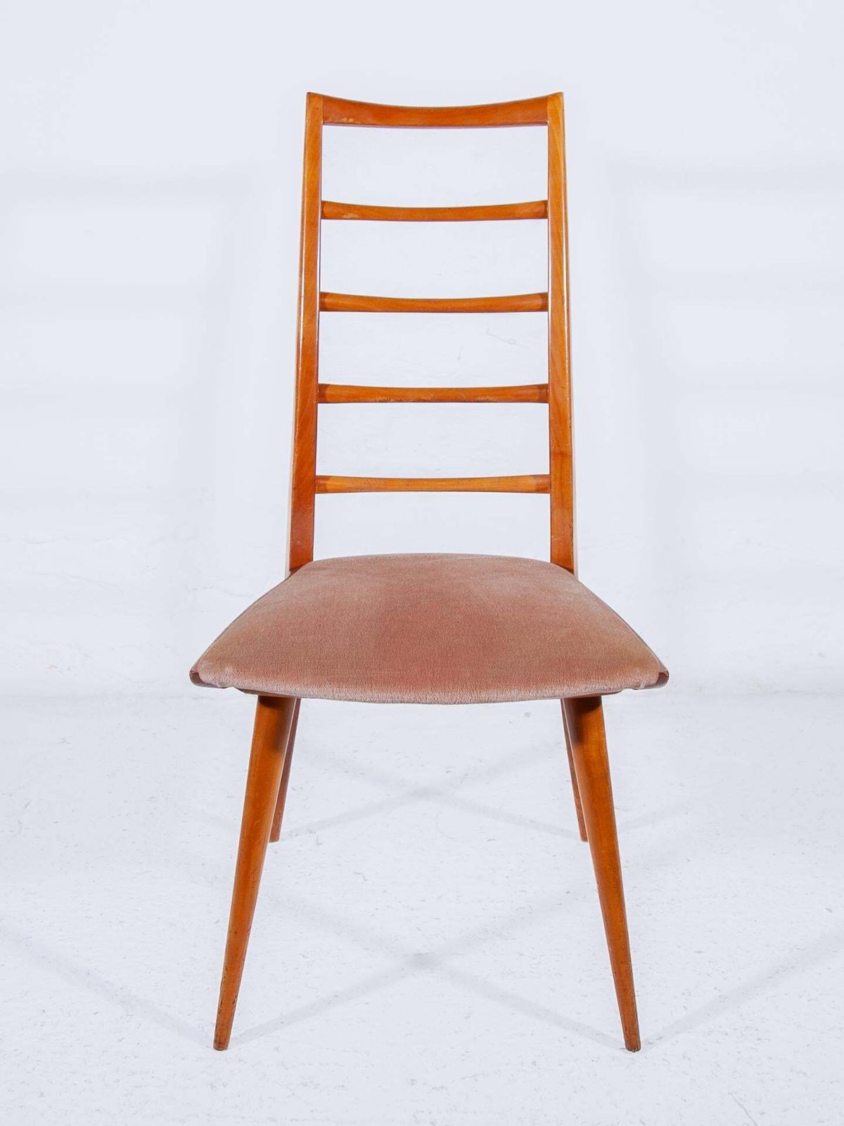Set Of Four High Back Ladder Dining Chairs Designed By Dettinger, Germany photo furniture