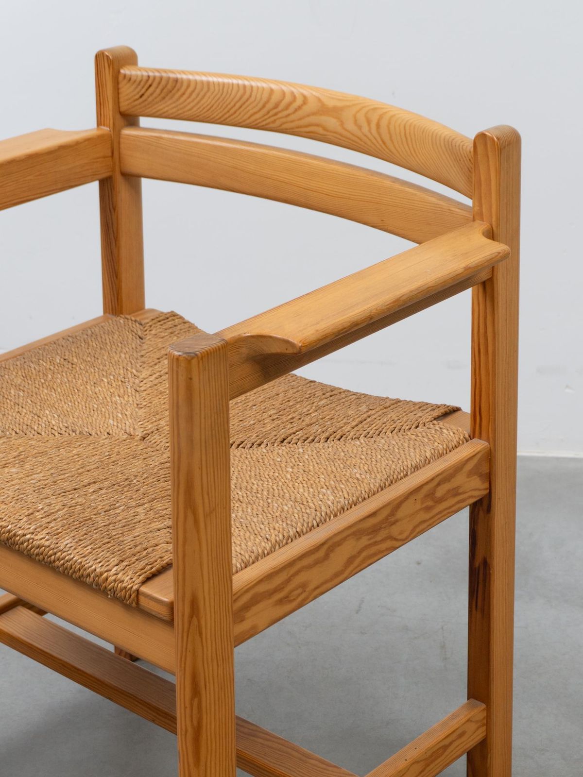 Set Of Pine Dining Arm Chairs Serie "Asserbo" By Børge Mogensen, Karl Andersson photo vintage