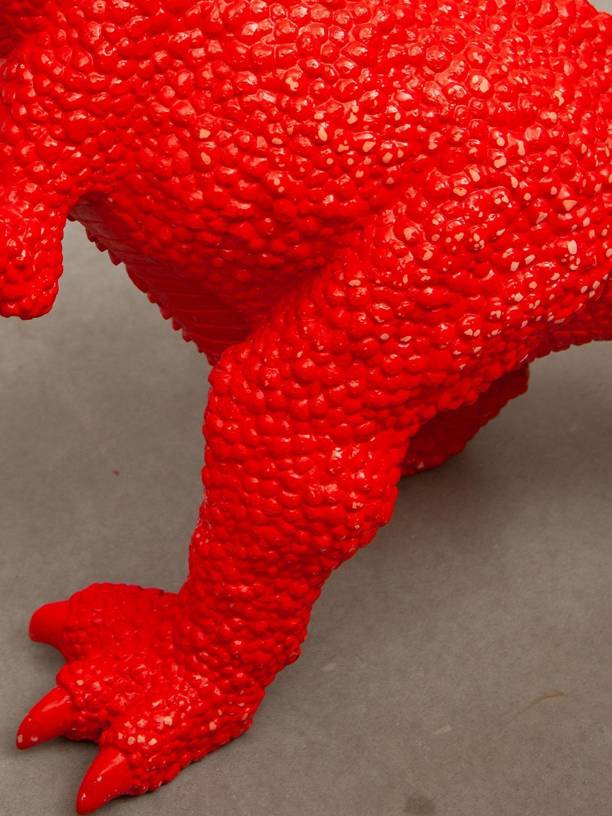 Jurassic Age Series Red Dinosaur Design By Sui Jianguo No.429/1000 Made In China photo vintage
