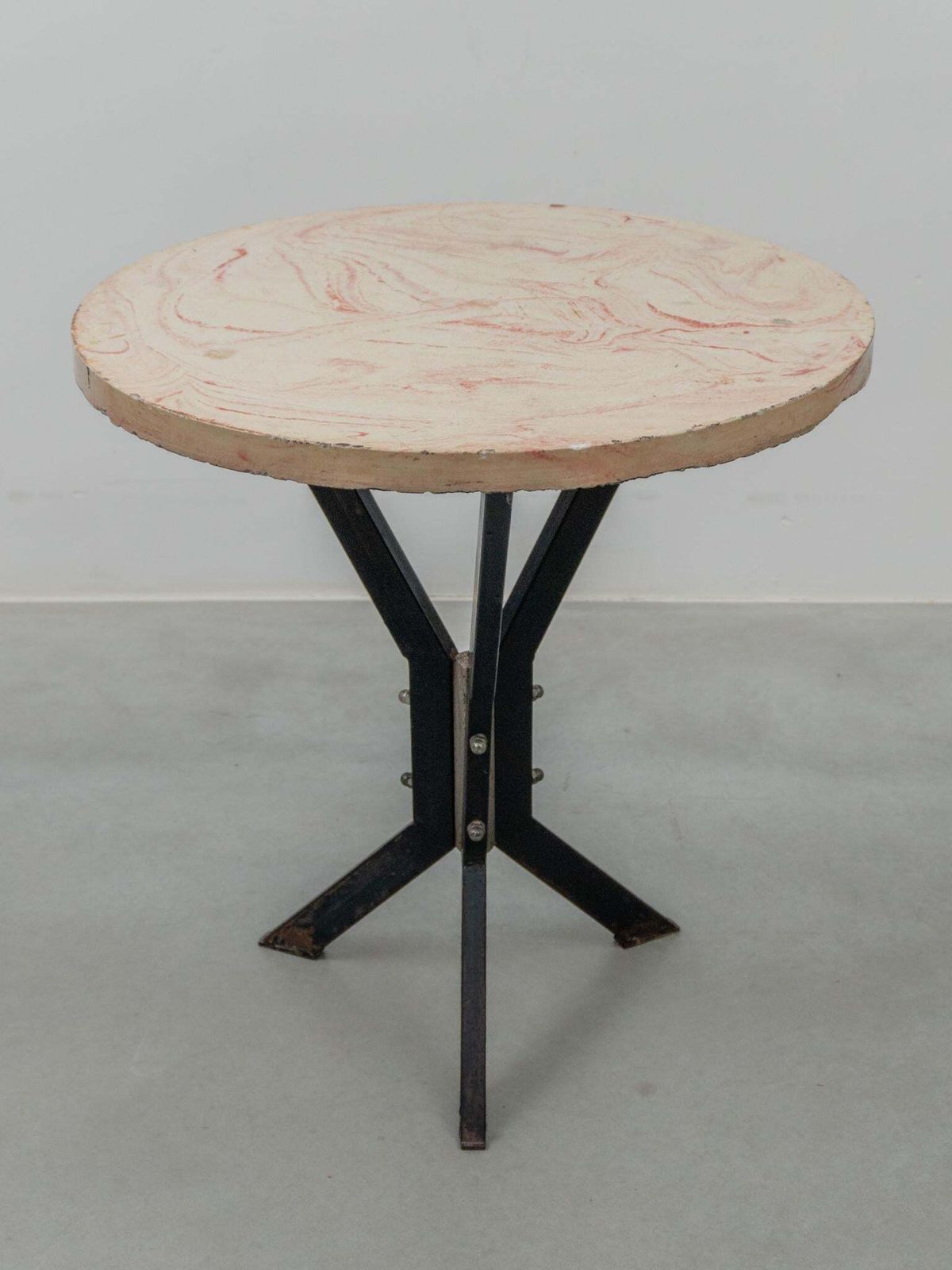 Set Of Two Round Outdoor Terrace Stone Top Tables, France, 1930s photo 1276.0