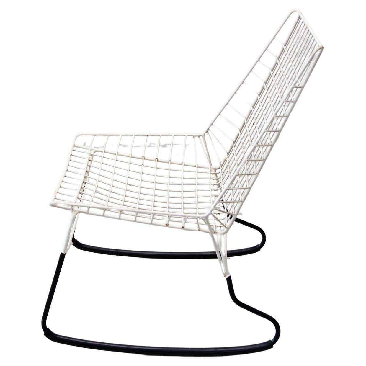 "Flamingo" Set Of Two Cees Braakman For Pastoe Rocking Chairs, 1950s