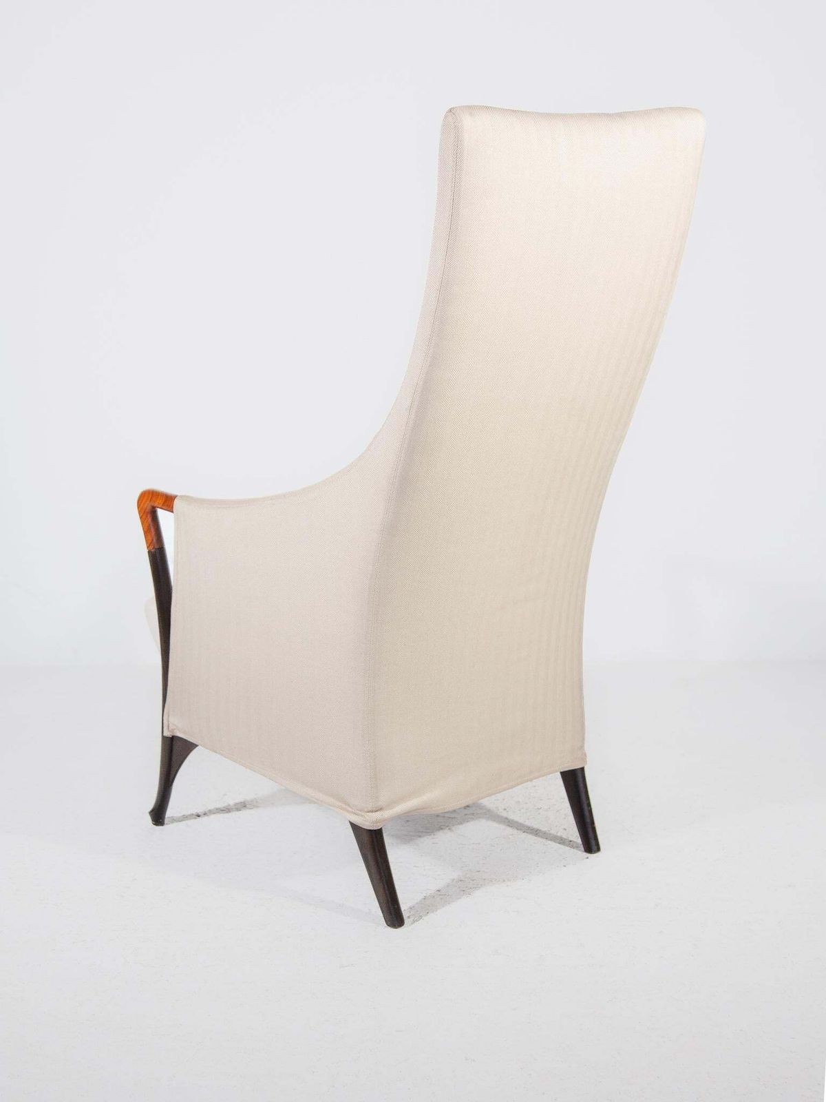 Set Of Two Highback Lounge Chairs And Footstool By Umberto Asnago, 1980 photo buy