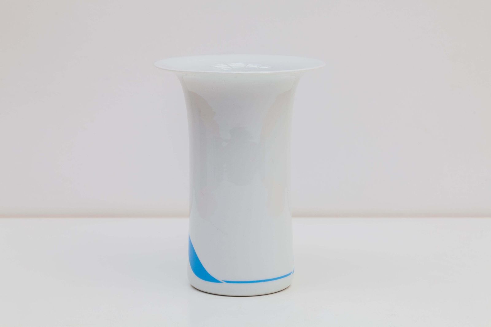 Pierre Cardin Porcelain Vase, Blue Wave, 1960s, France photo for sale