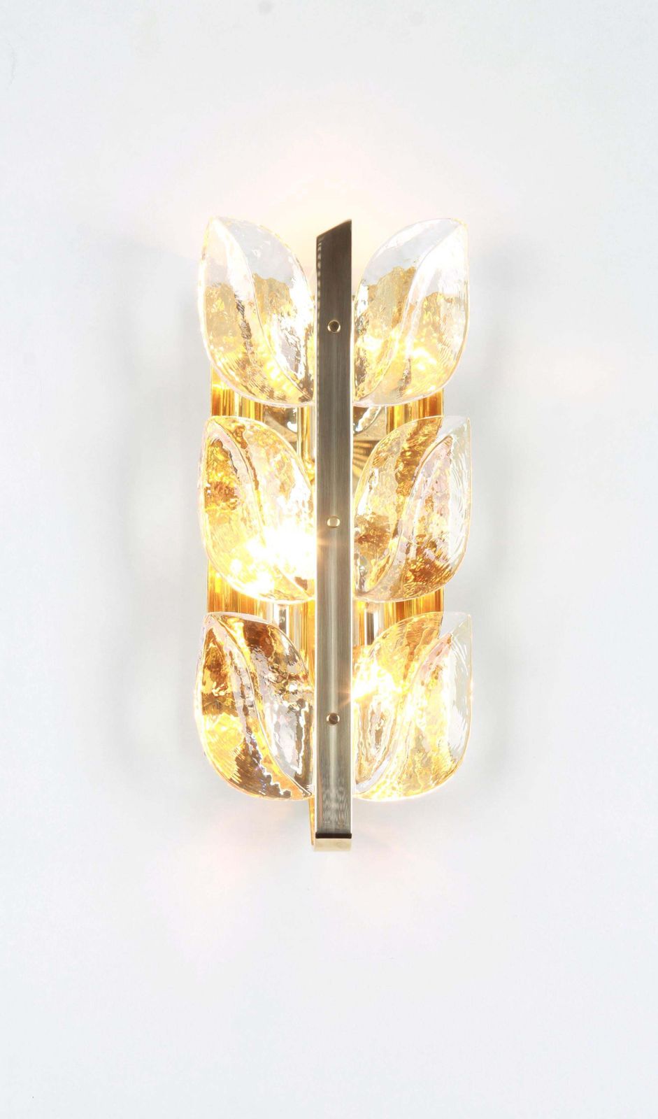 1 Of 6 Stunning Large Kalmar Murano Sconce Wall Lights, Florida, 1970s photo 815.0