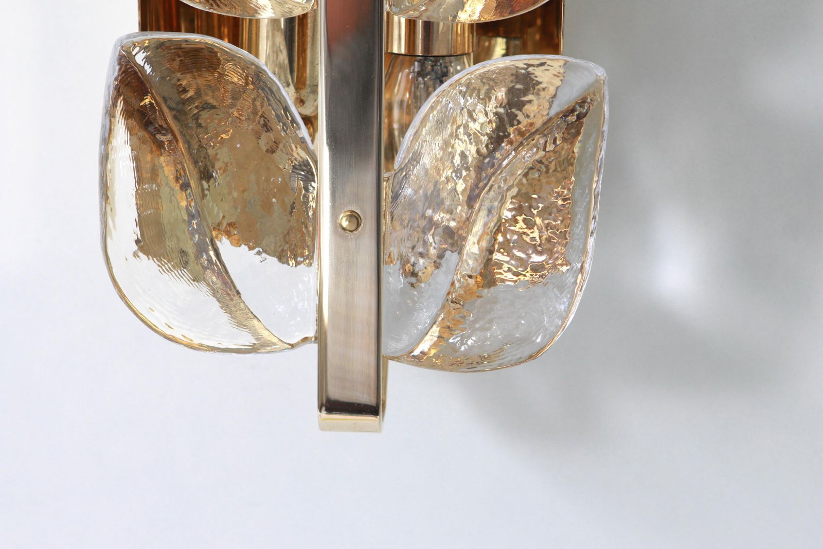 1 Of 6 Stunning Large Kalmar Murano Sconce Wall Lights, Florida, 1970s photo vintage