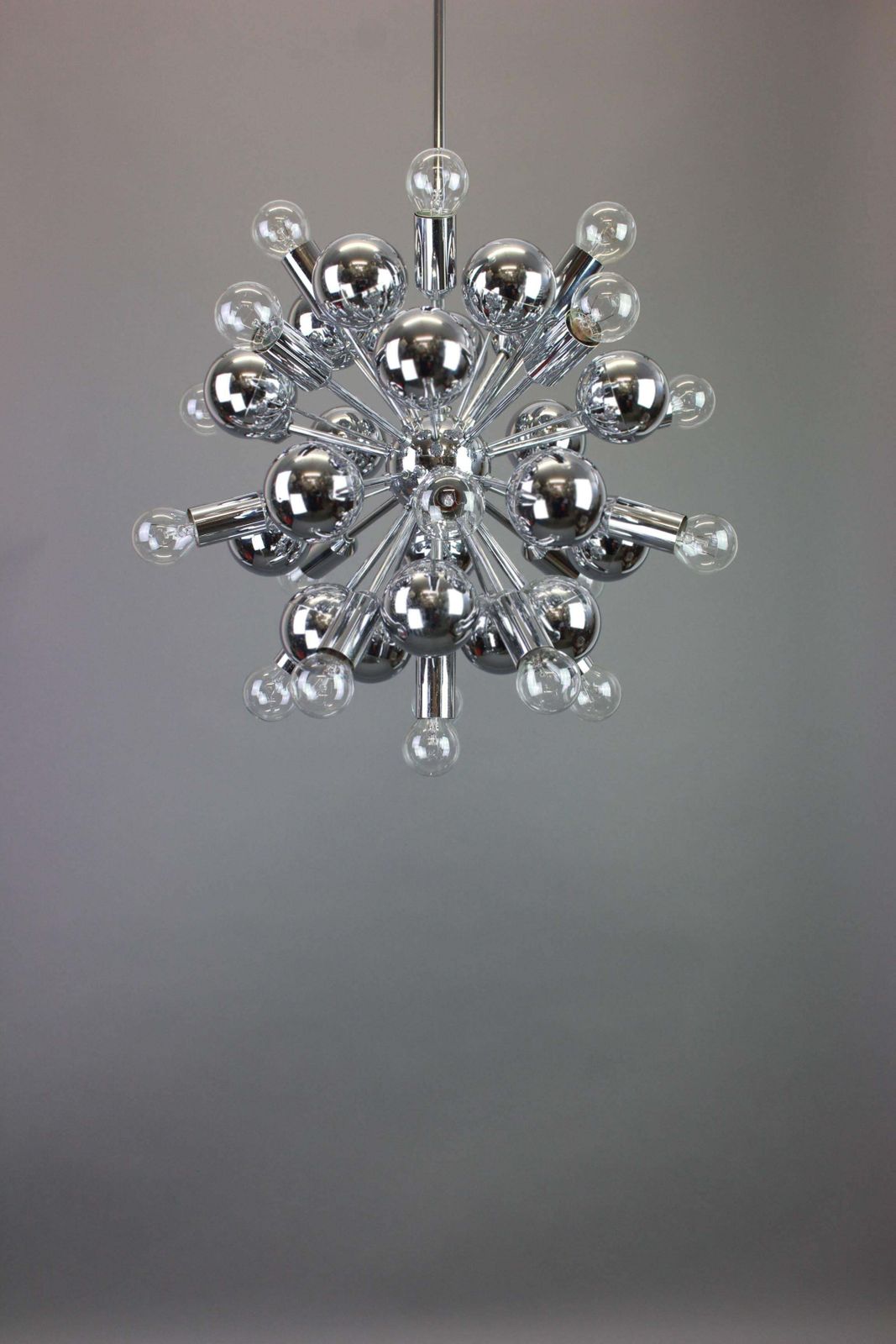1 Of 3 Large Chrome Space Age Sputnik Chandelier By Cosack, Germany, 1970s photo for sale