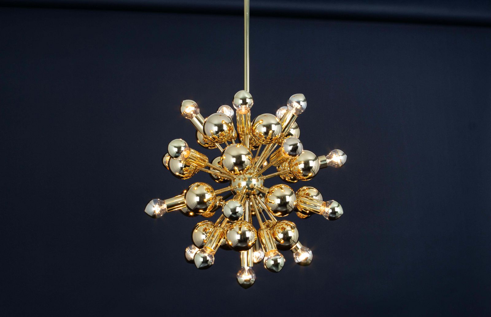 photo furniture Rare Brass Space Age Sputnik Chandelier By Cosack, Germany, 1970s